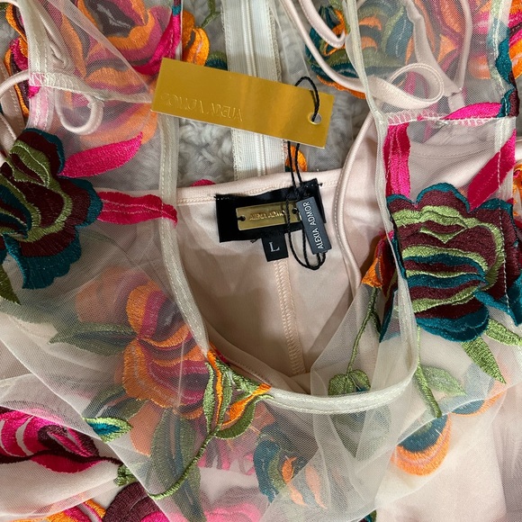 Spring/summer embroidered floral dress from Boston Proper. Never worn. - Picture 2 of 3